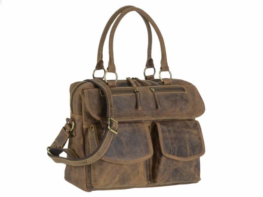 Greenburry Vintage Damen Businesstasche - Akten- und Lehrertasche für Damen aus Leder im Used-Look - Greenburry Vintage Damen Businesstasche - Akten- und Lehrertasche für Damen aus Leder im Used-Look