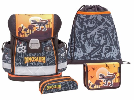Cooles Schulranzen Set mit Dinosaurier für Jungen - Belmil Classy Dino - Cooles Schulranzen Set mit Dinosaurier für Jungen - Belmil Classy Dino