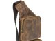 Crossbody Bag Leder 24x43cm &quot;Vintage&quot; antikbraun