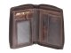 Portemonnaie Leder 10x12cm mit Rei&szlig;verschluss &quot;Rugged&quot; teak brown