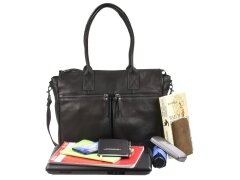 Bear Design Shopper Damen Leder Notebookfach Callisto...