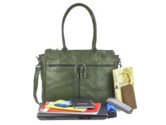 Bear Design Shopper Damen Leder Notebookfach Callisto...