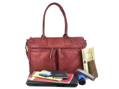 Bear Design Shopper Damen Leder Notebookfach Callisto...