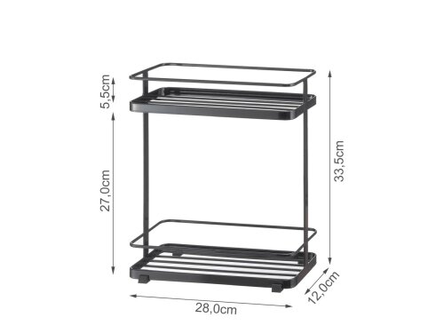Badregal schmal platzsparend 28x12x33,5cm Metall