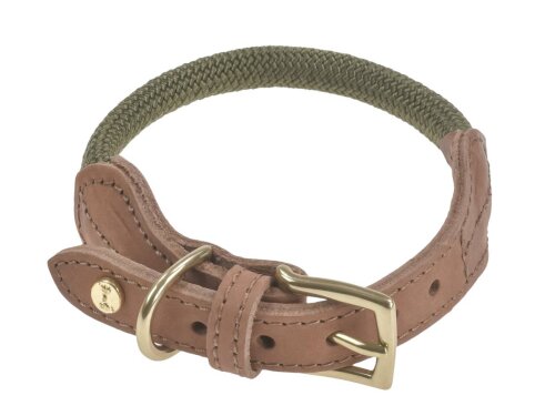 Hundehalsband Tau mit Leder "Torekov" Denjo Dogs