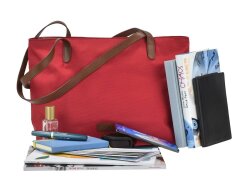 Greenburry Shopper lange Tragegriffe Diana – Nylon rot