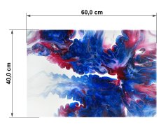 Acryl Pouring Bild 60x40cm "Red Infusion" Unikat