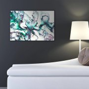 Acryl Pouring Bild 60x40cm "Green Mystique" Unikat