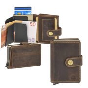 Greenburry Karten Portemonnaie Leder 7x10cm mit...