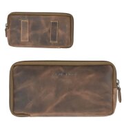 Gürteltasche Leder für Handy bis 18x9cm...