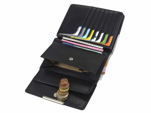 Leder-Geldbörse Mit Kordelzug – Kleine Ledertasche Für Münzen, Schmuck, Schlüssel, Ca. 11x15 Cm, Schwarz
