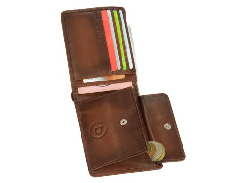quer RFID Geldbörse 8 mit DOMUS Bugatti Portemonnaie Leder Kartenfächern