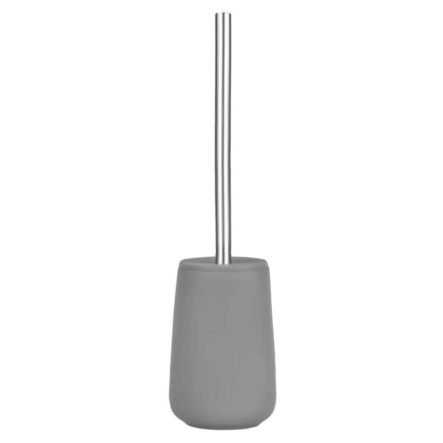 Zone Denmark Nova Toilettenbürste, Klobürste aus Porzellan und Edelstahl, WC Bürste mit Bürstenhalter, Soft-Touch-Beschichtung, Durchm. 10,3 cm, Höhe 37 cm, Grau - Bild 5