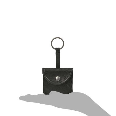 Schlüsselanhänger Leder 6x6cm "Bellini" schwarz