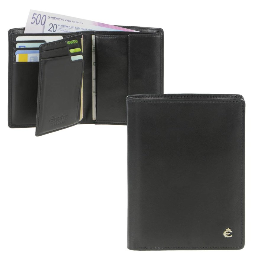 Geldbörse Leder 9x12cm mit 14 Kartenfächern  