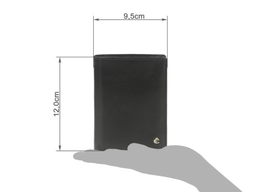 Geldbörse Leder 9x12cm mit 14 Kartenfächern  