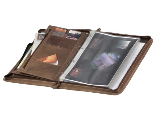 Schreibmappe Leder A4 mit 20mm Ringmechanik  