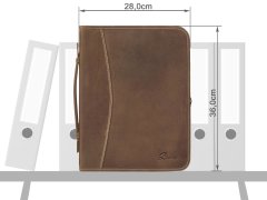 Leder A4-Schreibmappe 20mm mit Tablet-Einleger