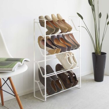 Schuhregal schmal 4 Etagen freistehend 53x17cm