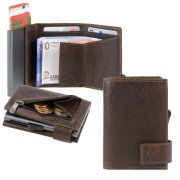 Karten Portemonnaie Leder 7x9cm mit Münzfach...