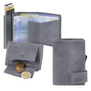 Karten Portemonnaie Leder 7x9cm mit Münzfach...