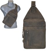 Crossbody Bag Leder 21x28cm "Vintage Revival...