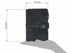 Portemonnaie Leder 10x15cm "Sanne" schwarz
