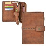 Portemonnaie Leder 10x15cm "Sanne" cognac