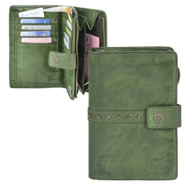 Portemonnaie Leder 10x15cm "Sanne" grün