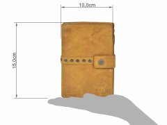 Portemonnaie Leder 10x15cm "Sanne" gelb