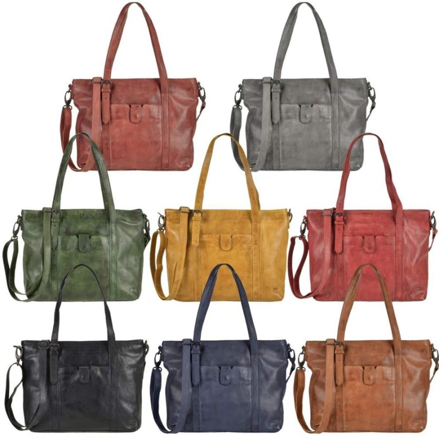Bear Shopper Damen Leder 34x27cm 