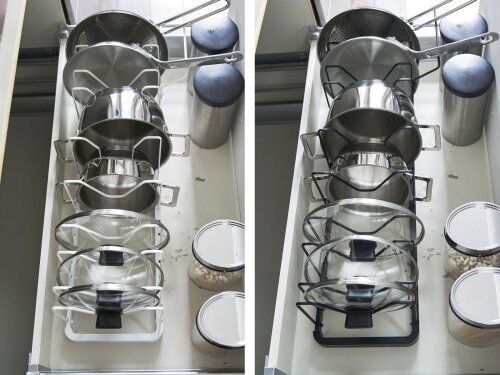Kochtopf Deckel Organizer verstellbar 45-82cm Metall