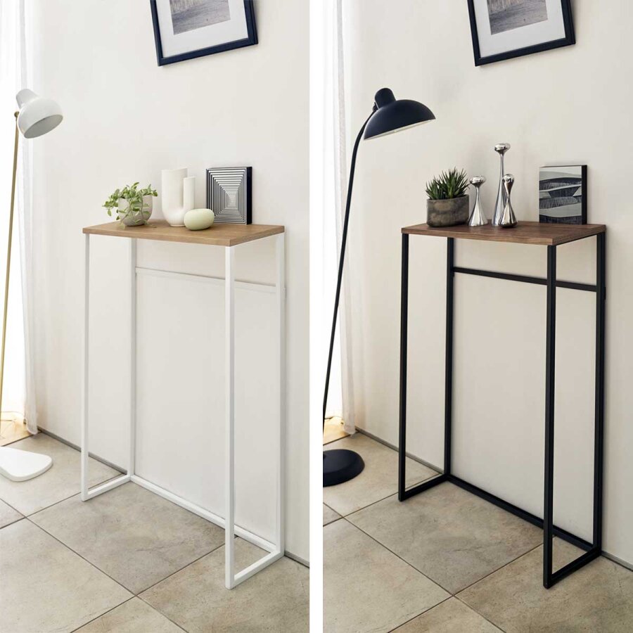 Konsolentisch schmal 80cm hoch 60x18cm Metall