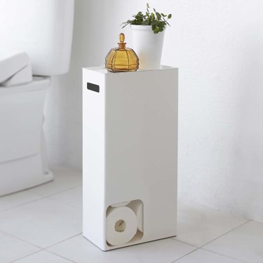 Toilettenpapier-Spender 23x48x12cm für bis zu 8 Rollen "Tower" weiß