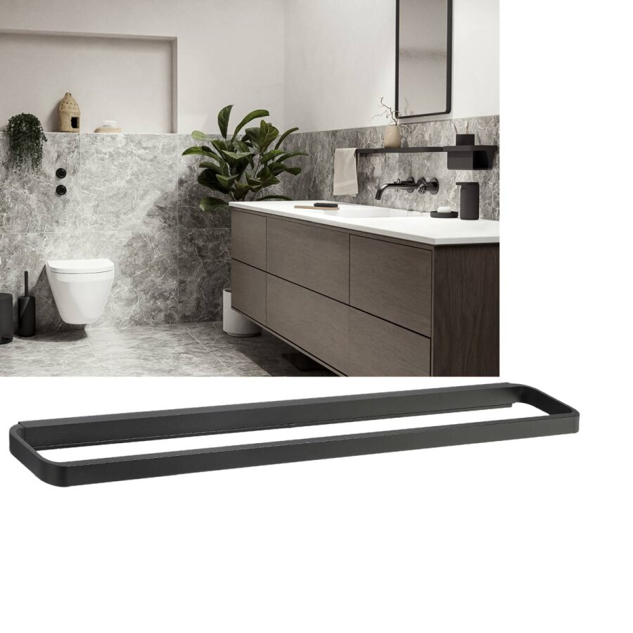 Zone Denmark Handtuchhalter Rim Handtuchstange Aluminium Black 70 x 7.5 cm 14640 - Bild 4
