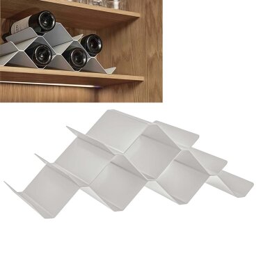 Weinregal 51x18cm "Rocks" grau für bis zu 9 Flaschen