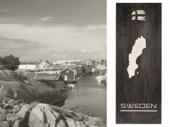 Holz-Wandbild SKANDINAVIEN Sweden