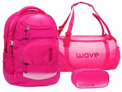Wave Schulrucksack Set "Ombre Light Pink" 3tlg.