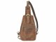 Crossbody Bag Leder 20x40cm &quot;Vintage&quot; antikbraun