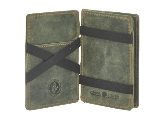 Magic Wallet Portemonnaie Leder 10x7cm mit Münzfach  