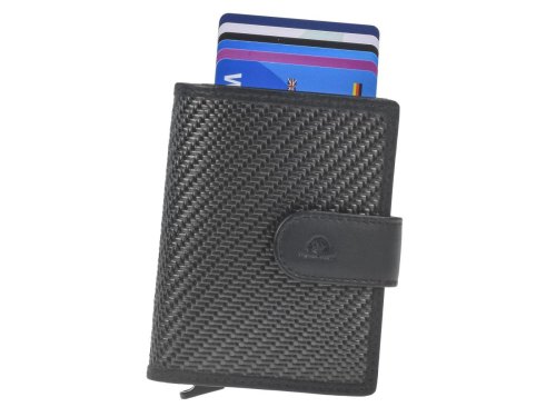 Karten Portemonnaie Leder mit Münzfach und Scheinfach  